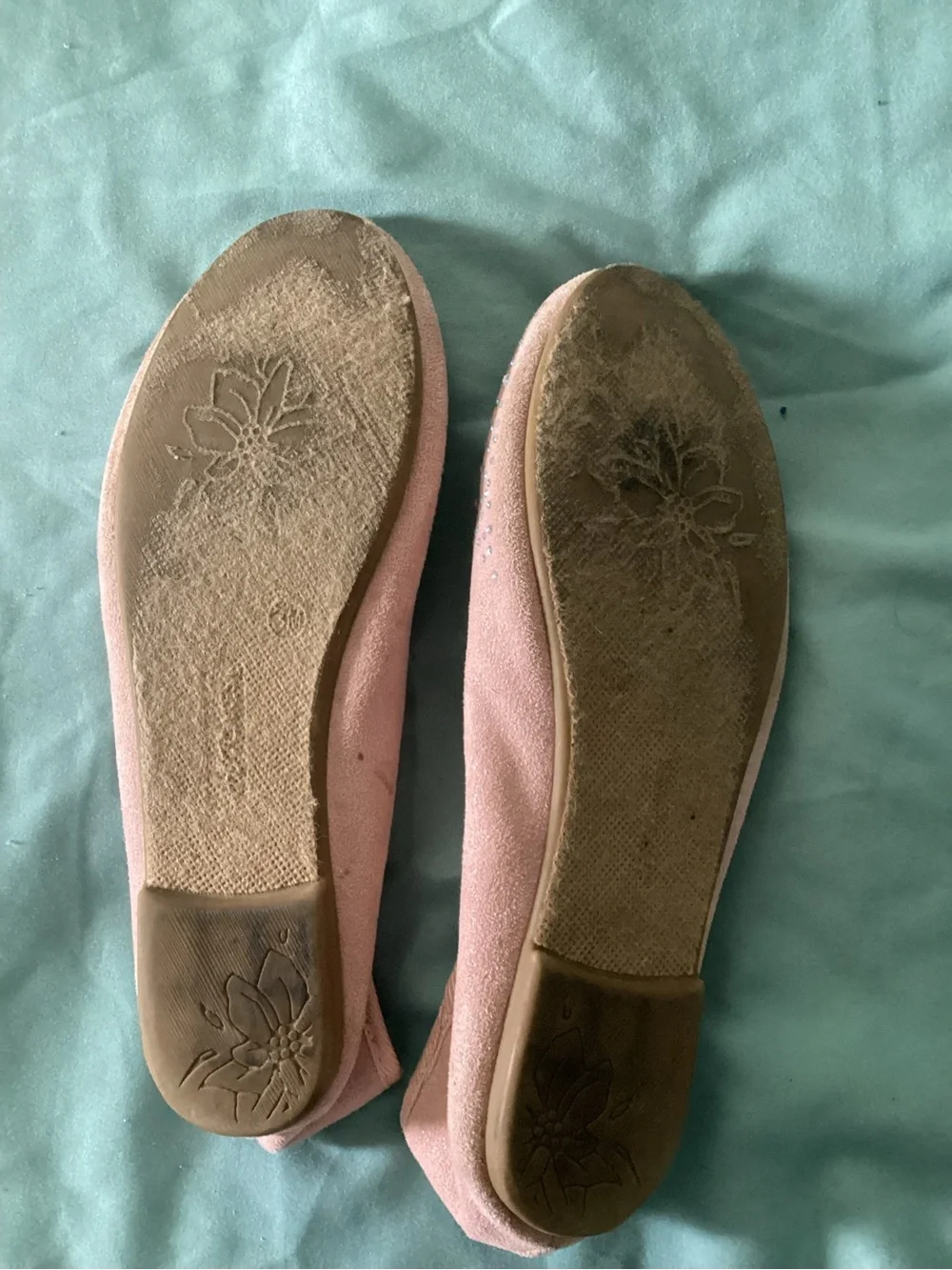 Gold Bow Ballet Flats - Women